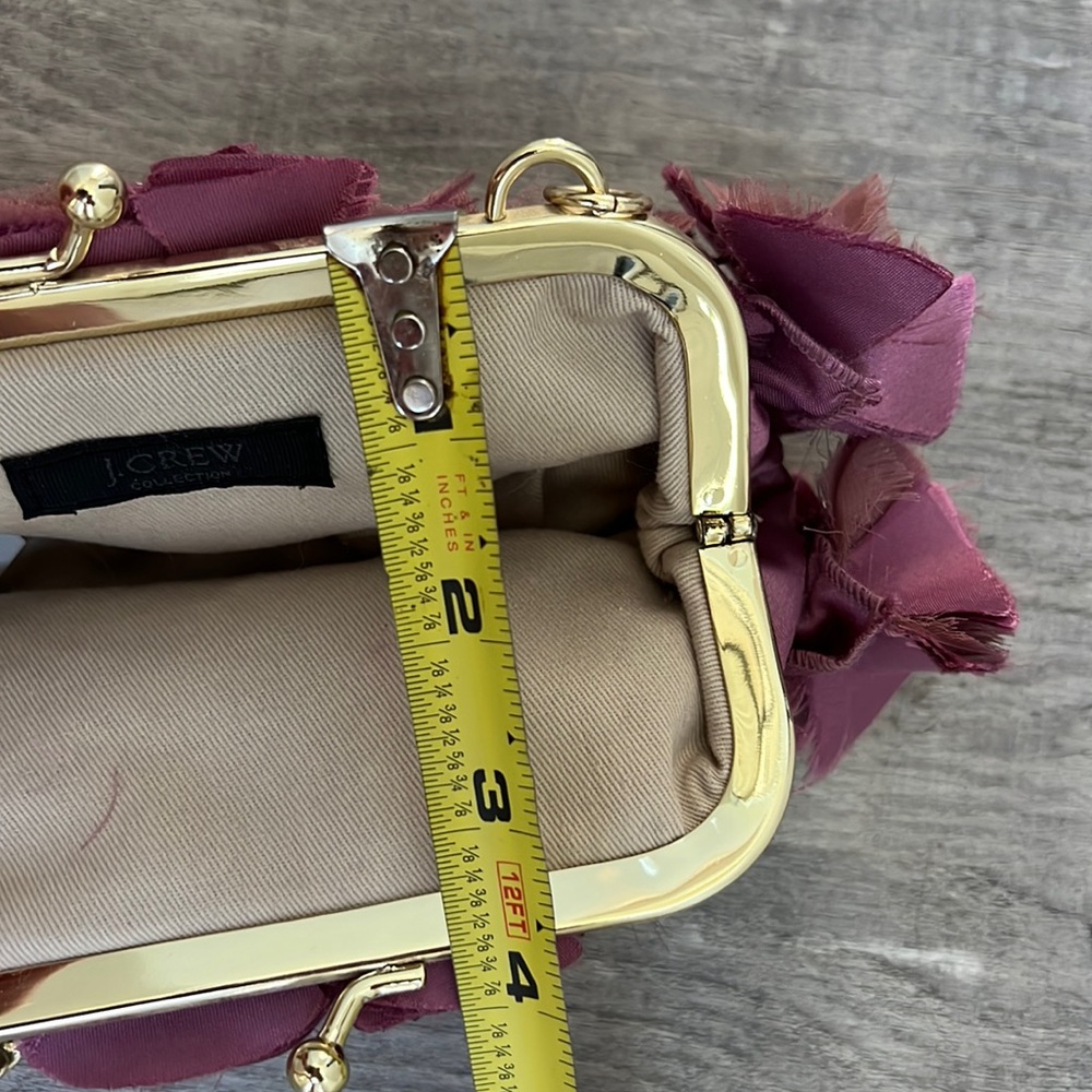J Crew shoulder hand purse with floral detail - Picture 11 of 16